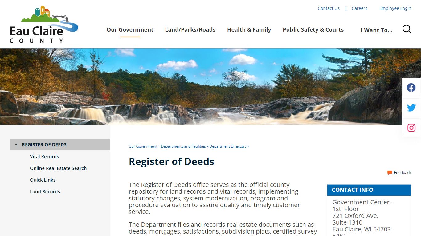 Register of Deeds | Eau Claire County